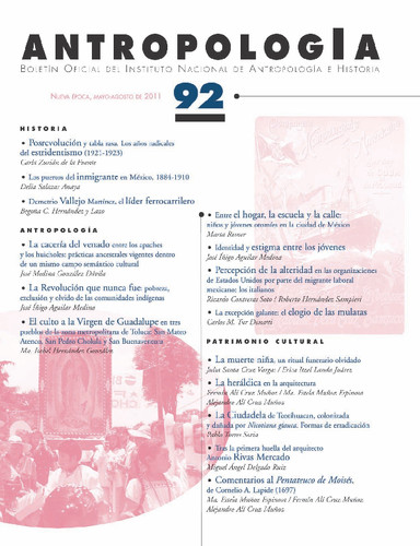 Antropología Num. 92 (2011)