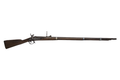 Fusil con llave de percusión y cañón de ánima lisa