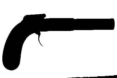 Pistola con llave de percusión y cañón de ánima lisa