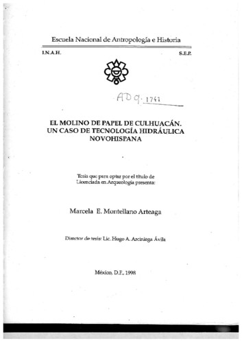 El molino de papel de Culhuacán
