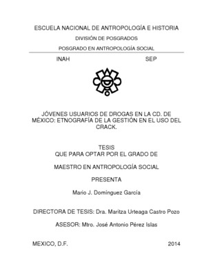 Jóvenes usuarios de drogas en la Cd. de México : etnografía de la gestión en el uso del crack