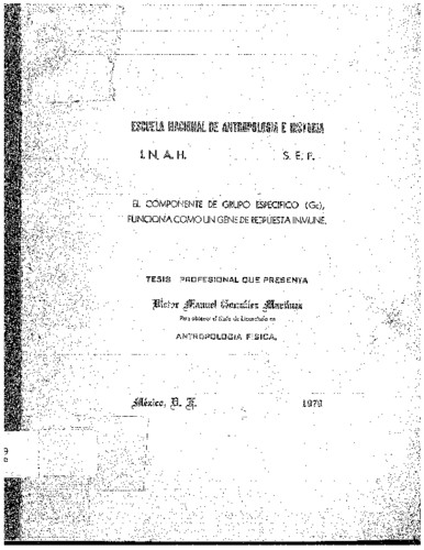 El componente de grupo específico (Gc), funciona como un gene de respuesta inmune