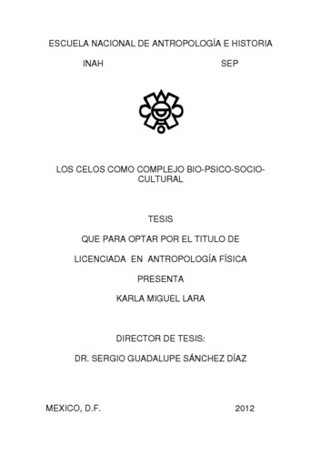 Los celos como complejo bio-psico-socio-cultural