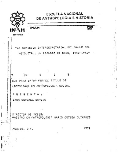 La comisión intersecretarial del Valle del Mezquital, un estudio de caso, 1940-1946