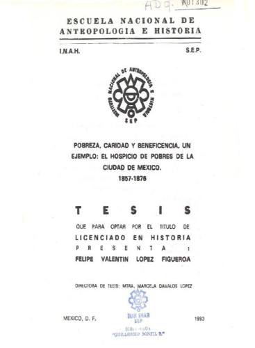 Pobreza, caridad y beneficencia, un ejemplo:  el hospicio de pobres de la Ciudad de México. 1857-1876