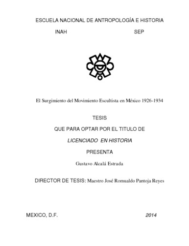 El surgimiento del movimiento escultista en México 1926-1934