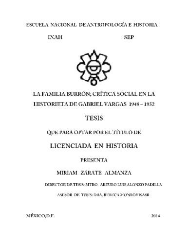 La familia Burrón; crítica social en la historieta de Gabriel Vargas 1948-1952