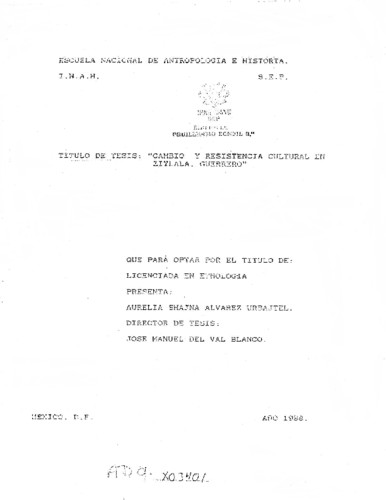 Cambio y resistencia cultural en Zitlala, Guerrero
