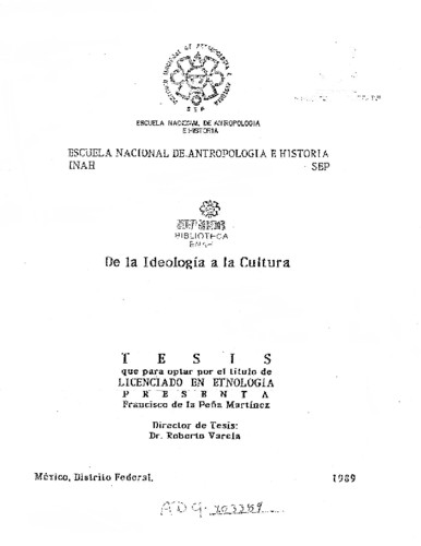 De la De la ideología a la cultura
