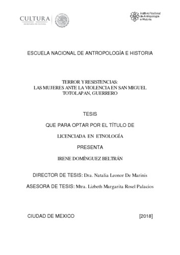 Terror y resistencias: las mujeres ante la violencia en San Miguel Totolapan, Guerrero