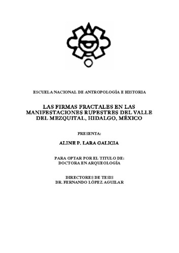 Las firmas fractales en las manifestaciones rupestres del Valle del Mezquital, Hidalgo, México
