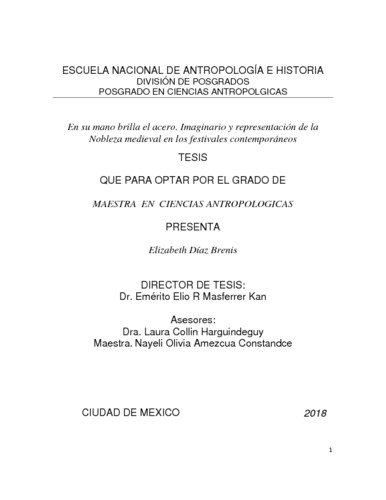 En su mano brilla el acero. Imaginario y representación de la Nobleza medieval en los festivales contemporáneos