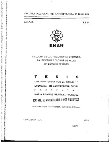 La lucha de los pobladores urbanos