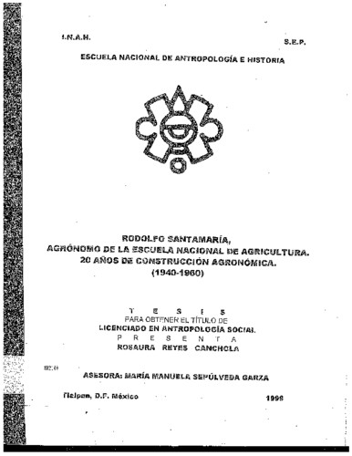Rodolfo Santamaría, agrónomo de la Escuela Nacional de Agricultura