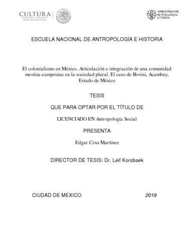 El colonialismo en México