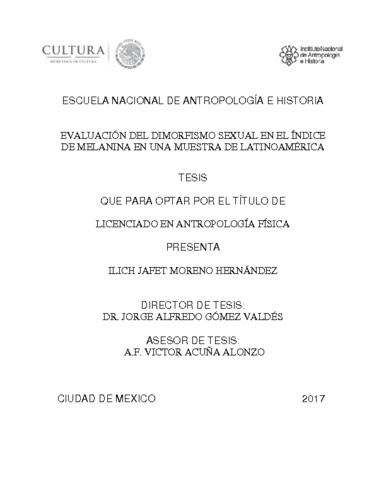 Evaluación del dimorfismo sexual en el índice de melanina en una muestra de Latinoamérica
