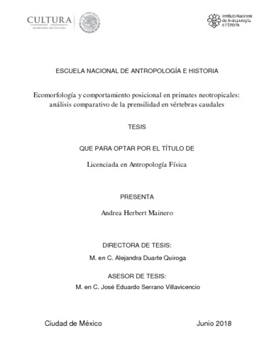 Ecomorfología y comportamiento posicional en primates neotropicales