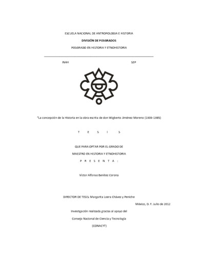 La concepción de la historia en la obra de don Wigberto Jiménez Moreno (1909-1985)