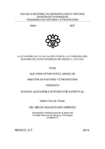 La economía de la salvación eterna: la cofradía del Rosario de Santo Domingo de México, 1538-1650