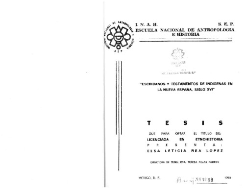 Escribanos y testamentos de indígenas en la Nueva España, siglo XVI
