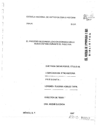 El proceso de evangelización dominica en la Nueva España durante el siglo XVI