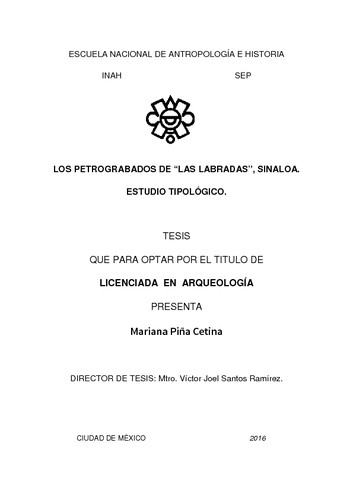 Los petrograbados de "Las Labradas", Sinaloa