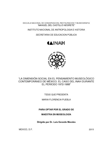 La dimensión social en el pensamiento museológico contemporáneo de México