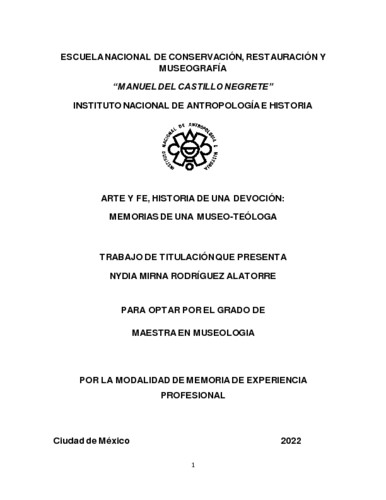 Arte y fe, historia de una devoción