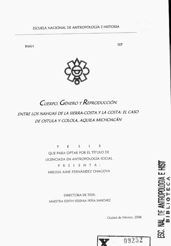 Cuerpo, género y reproducción entre los nahuas de la sierra-costa y la costa