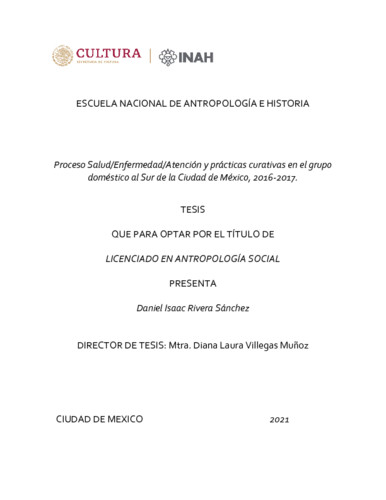Proceso Salud/Enfermedad/Atención y prácticas curativas en el grupo doméstico al sur de la Ciudad de México, 2016-2017