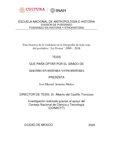 Una historia de la violencia en la fotografía de nota roja del periódico "La Prensa" 2000-2018