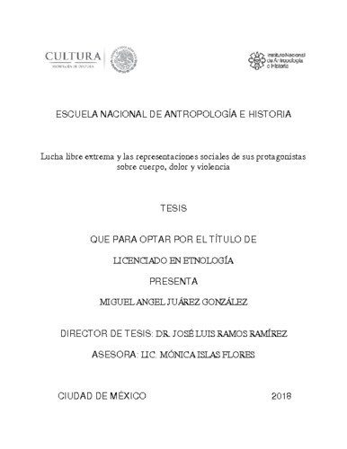 Lucha libre extrema y las representaciones sociales de sus protagonistas sobre cuerpo, dolor y violencia