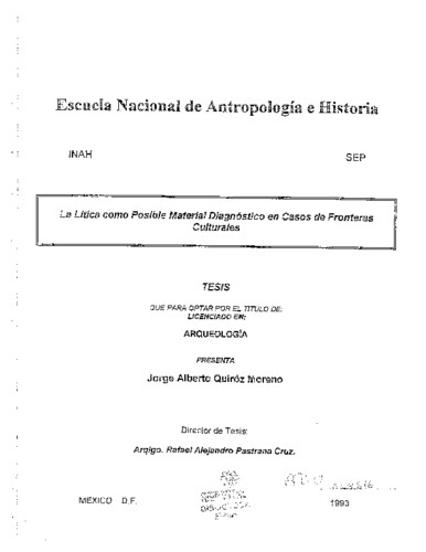 La lítica como posible material diagnóstico en caso de fronteras culturales