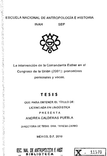 La intervención de la Comandanta Esther en el Congreso de la Unión (2001)