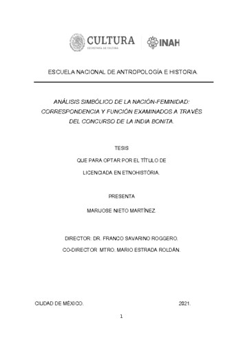 Análisis simbólico de la nación-feminidad