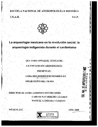 La arqueología mexicana en la revolución social