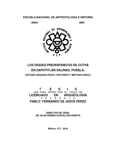 Los diques prehispánicos de cuthá en Zapotitlán Salinas, Puebla