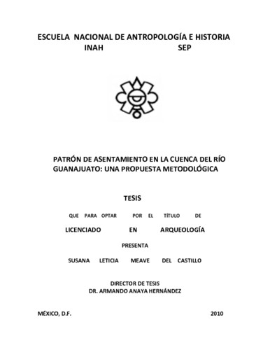 Patrón de asentamiento prehispánico de la cuenca del río Guanajuato