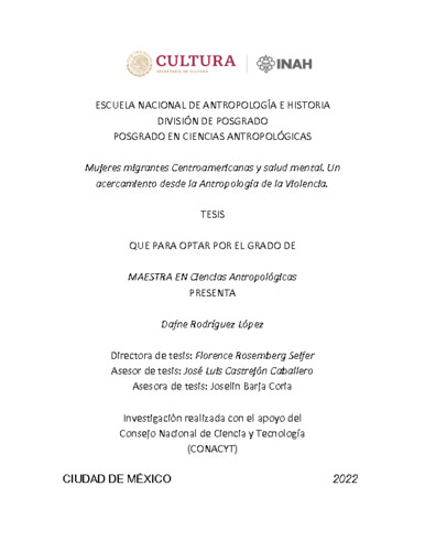 Mujeres migrantes centroamericanas y salud mental