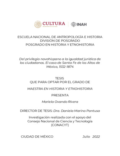 Del privilegio novohispano a la igualdad jurídica de los ciudadanos