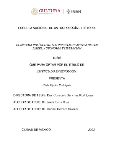 El sistema político de los pueblos de Ayutla de los Libres