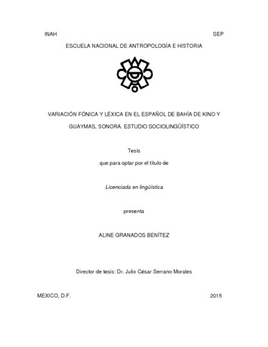 Variación fónica y léxica en el español de Bahía de Kino y Guaymas, Sonora