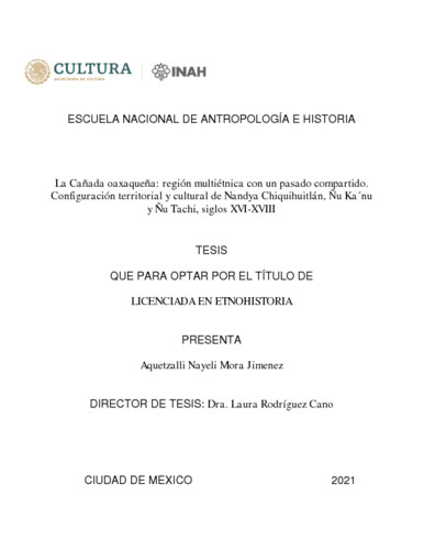 La Cañada Oaxaqueña. Región multiétnica con un pasado compartido