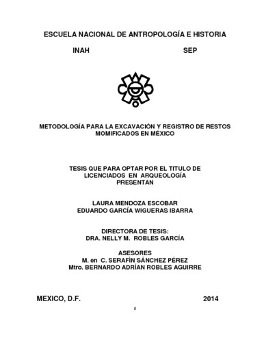 Metodología para la excavación y registro de restos momificados en México