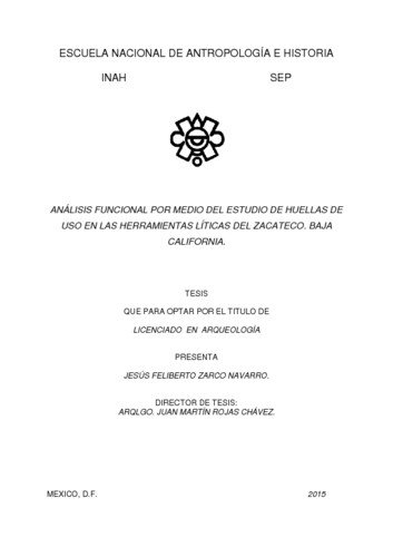 Análisis funcional por medio del estudio de huellas de uso en las herramientas líticas del Zacateco, Baja California