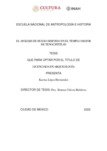 El análisis de hueso hervido en el Templo Mayor de Tenochtitlan