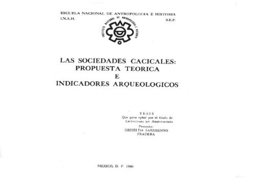 Las sociedades cacicales