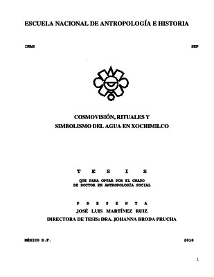 Cosmovisión, rituales y simbolismo del agua en Xochimilco