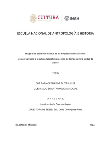 Imaginarios sociales y habitus de los empleados de call center