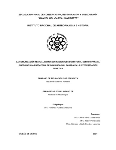 La comunicación textual en museos nacionales de historia